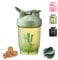 SUJIBHI Bouteille shaker de protéines de 350 ml avec Mixball - Bouteille d'eau en plastique étanche avec couvercle à rabat pour salle de sport, supplément protéiné, fitness (vert)