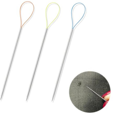 3 strumenti Snag Nab It, infila aghi per cucito a mano, aghi per trapuntatura a mano, aghi da cucito, aghi da cucito a mano con occhio grande