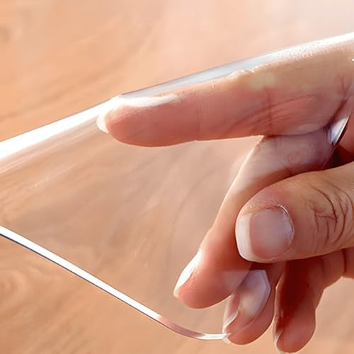Stuhlmatte Transparent für Hartböden Parkett PVC Bürostuhlunterlage Bodenschutz Unterlage für Rollende Stühle, Bodenschutzmatte Hochbelastbar Unterlage für Büroschreibtisch(40X80CM)