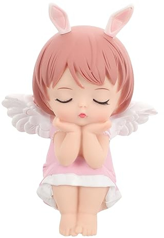 JOINPAYA Engel Kuchen Dekoration 2 Stück Vinyl Tortendeko Figuren Kinder Geburtstag Party Tischdeko Cartoon Engel Motiv 4.3X3.1X2.7 Zoll Backzubehör Für Kuchen Und Dessert