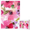 300 Teile Puzzle Holzpuzzle Spielzeug Familienspiel für Erwachsene Jugendliche,Aquarell Blumen Rosa Fuchsie