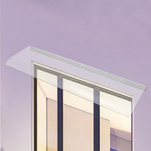 Window Awning Door Canopy, 40x120cm Polycarbonate Cover Transparent Door Canopy Awnings, Outdoor Front Porch Doors UV/Rain/Snow Protection, 3.5mm Thick, Easy to Install (Clear, 40x120cm)