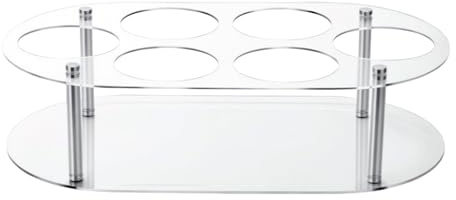 Water Bottle Organizer - Kitchen Cabinet Rack for Cup Storage | 6 Slot Stand with Space Saving Design, Pantry Countertop Holder, Tumblers Drinks Wine Apartment Home Kitchen for Organization Display