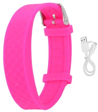 Plyisty Intelligentes Armband, Rosaroter Fitness-Tracker, Schrittzähler, Kalorienverbrauch, Schlafüberwachung, USB Wiederaufladbar, für Damen und Herren