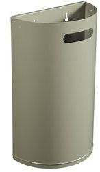 Corbeille décrochable murale Arkea - 40l - gris ciment - RAL 7033