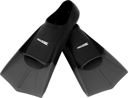 Aqua Speed HIGH TECH Kurze Trainingsflossen | Schwimmflossen | Schwimmtraining | Kurzflossen | Taucherflossen | Größen 33-48, Farbe:silber/26, Größen:41/42