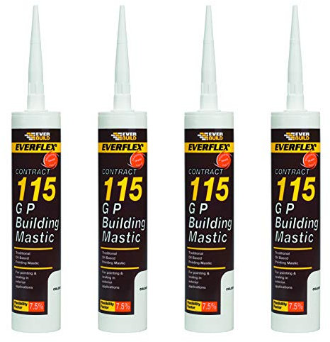 Everbuild 4 X EVBMASBR 115 310 ml General Purpose Building - Mastic Brown