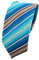 TigerTie - schmale Designer Krawatte in türkis wasserblau ozeanblau creme braun gestreift