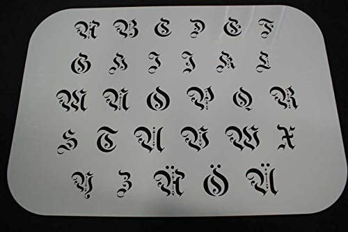 Buchstabenschablone Font GER