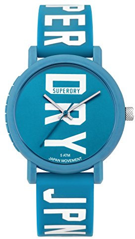 Superdry Unisex Erwachsene Analog Quarz Uhr mit Silikon Armband SYLSYL196UW