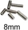 6 x 8mm Guitar Saddle Height Adjusting Grub Screws in Chrome
