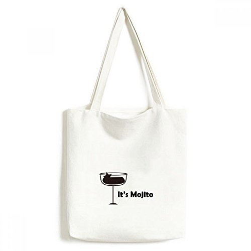 DIYthinker Mojito Mit Seiner Cup Umwelt Waschbar Einkaufs-Tasche Fertigkeit-Geschenk 33 * 40cm Mehrfarbig