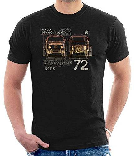 Volkswagen T2 Mini Van 72 Men's T-Shirt Black