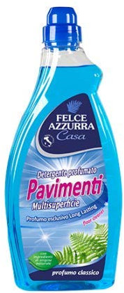 6 x PAGLIERI Felce Azzurra Casa Pavimenti Classico Pulitore Pavimenti 1 litro Multisuperficie