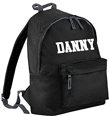 SMARTYPANTS Personalised Custom Customised Name Boys/Girls School Bag Rucksack Backpack Active (Black)