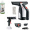 Bosch GlassVAC - Limpiador de cristales a batería con accesorios (3.6 V, 2.0 Ah, batería incluida) + Bosch Detergente de limpieza para GlassVAC (para superficies de vidrio y no porosas, 500 ml)