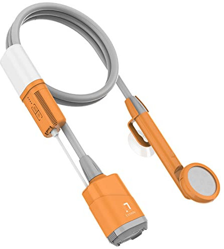 Electric Camping Shower Portable Travel Shower Outdoor with 3-Year Warranty 2200mAh Rechargeable Battery Showerhead Hose USB Cable Water Pump for Bike Car Washing Pet Cleaning Plants Watering