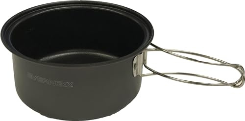 EVERNEW Ultraleichter Aluminium-Topf, antihaftbeschichtet, 740 ml, Grau