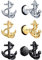 Feilok Ohrstecker mit ANKERN Marine Edelstahl Damen & Herren Ohrringe - glänzende Ohrstecker Ohrschmuck in Silber zum Stecken Kinder,3 Paar