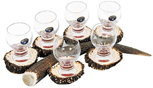 Hi Life Living Nature Set likr 6 glser 60ml mit echtes hirschgeweih. Jagd. 173701