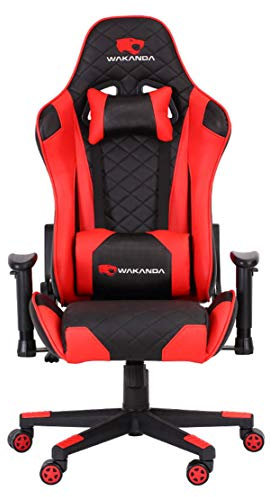 HIOD Silla de Gamer Racing Chairs 200kg Capacidad para Gamer - Oficina Ejecutiva Computadora PC Silla Reclinable Giratorio Silla Reclinable,Red