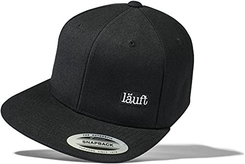 Cap Flexfit Snapback : läuft- Kappe Herren & Damen Schwarz (One Size)