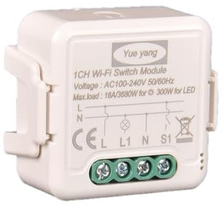 Interruptores WiFi Smart Light Switch Módulo Interruptor DIY Smart Life/Tuya APP Mando a distancia, Inalámbricos, Conmutadores Paralelos funciona con Alexa Echo Google Home 1/2 Vía