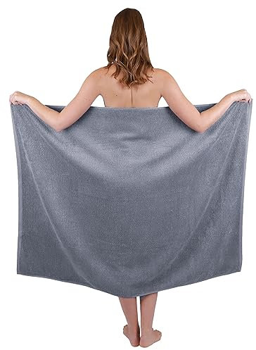 Betz Badetuch groß XXL Größe 100 x 140 cm Badetücher Saunatuch Dresden 100% Baumwolle Farbe Anthrazit