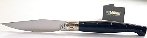artigiano roberto monni Coltello Artigianale SARDO PATTADA Tascabile Manico in Corno di Bufalo Collezione Sardegna 44 Bufalo(Lunghezza Manico 10cm Lama 8cm Aperto 18cm)