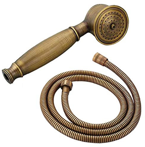 Antique Gold Brass Bathroom Shower Head Water Saving Bath Shower System Wall Mounted Rainfall Shower Head Handheld