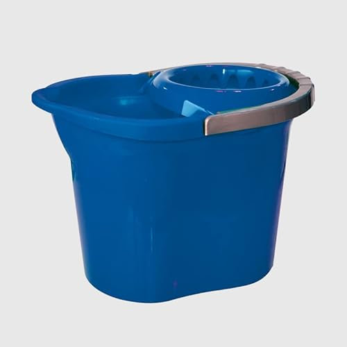 La Briantina Secchio Lavapavimenti con Strizzatore, in Plastica, Capacità 11 Litri, Colore Blu