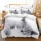 MIQEBX Nettes Katze Bettwäsche Set 135x200cm für Mädchen Jungen Kinder 3D Haustier Katze Mikrofaser Grau Bettbezug Set Lustige tierbedruckte Betten Set Kinderzimmer Dekor