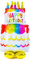 LavaRose Jumbo 100cm Tall Happy Birthday Balloons - Freestanding, Gold, No Helium, Perfect for Parties