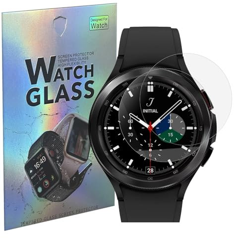 PHONILLICO Verre Trempé pour Samsung Galaxy Watch 4 CLASSIC 46mm [Lot de 2] [Diamètre 34.5mm] Film Protection Ecran Montre Anti Rayure