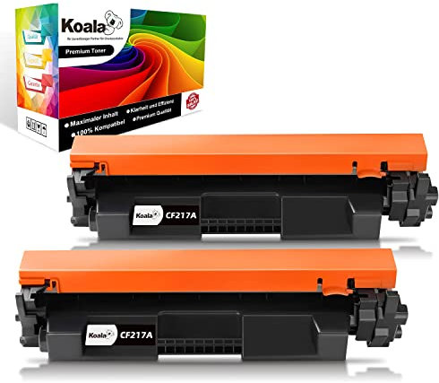 Koala 2er-Pack 17A CF217A Kompatible Tonerkartusche als Ersatz für HP 17A CF217A Schwarz Toner für HP Laserjet Pro MFP M130nw M130fw M130fn M130a Laserjet Pro M102w M102a MFP M130a Toner