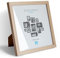 Cadre photo moderne et intemporel en MDF naturel pour petites photos et images de 20 x 20 cm avec protection en verre acrylique Convient comme support de table ou mural en format portrait ou paysage
