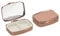 kwmobile 2x Edelstahl Tablettenbox mit 2 Fächern - 5,5 x 4 x 1,5cm - Pillendose klein Tablettendose - Tragbare Pillenbox Metall Medikamentenbox Dose in Rosegold