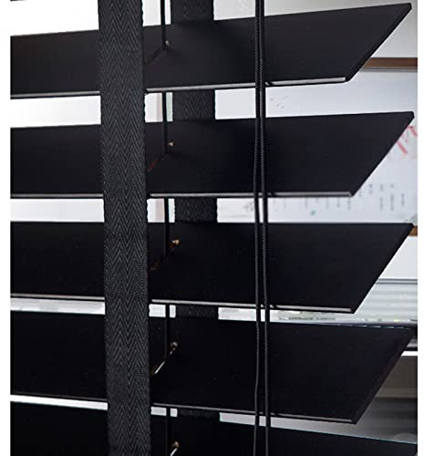 Xrdbfd Holzjalousie, Horizontale Innenjalousie, Schwarze Jalousette, Verdunkelungs Rollos, Fenster Jalousie Aus Massivholz, Personalisierbar,145x260cm/57 * 102in