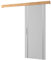 KRYSPOL Schiebetürsystem Salwador 9 Komplett-Set für Schiebetüren, Trennwände Innentüren, Modern Design (weiß matt/Gitter: Craft Gold Eiche/Griff und Streife: Silber)