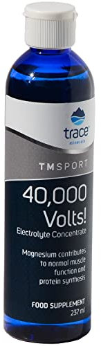 Trace Minerals | 40,000 Volts Liquid Electrolyte Concentrace Drops | Support Hydration | Leg and Muscle Cramp Support | Ionic Liquid Trace Minerals, Magnesium, Potassium | 48 oz (237ml)