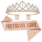 Corona e Fascia Compleanno,Tiara Coroncina Corone Principessa Regina Birthday Queen Decorazioni Gadget Compleanno Cerchietto Bambina
