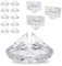 Decoraparty 10 Diamants Transparents Marque place, Supports pour Cartes de Noms, Décoration porte numéros de table, Porteurs de Cartes de place pour Fête, Anniversaire, Mariage, Baptême, ⌀ 4 cm