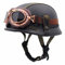 Retrò Elmetto Tedesco Casco Motociclista ECE Omologato Mezzo Casco Moto Pelle D'epoca Con Occhiali Scooter Caschi Jet Universale Uomo E Da Donna Per Street Cruiser 4,M