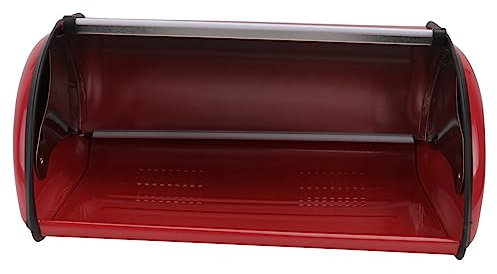Mikinona Retro Bread Bins Kitchen Metal Bread Box Airtight Swan Home Bread Storage Kitchen Food Container Red