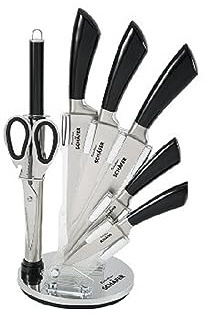 Schäfer Messerblock Messerset Metallic Black (8tlg) Ergonomische Griffe