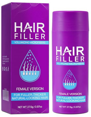 Hair Fibres capillaires en poudre de qualité professionnelle pour femmes, fibres capillaires à la kératine, cache immédiatement la perte de cheveux en 15 secondes, pour un résultat plus épais et plus