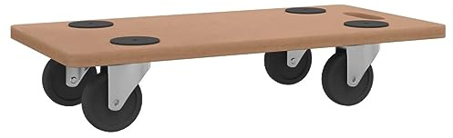 vidaXL Rollbretter 6 STK., Transportroller mit Anti Rutsch Pad, Transporthilfe für Umzug Möbel Transport, Möbelroller Rollwagen, Rechteckig Holzwerkstoff