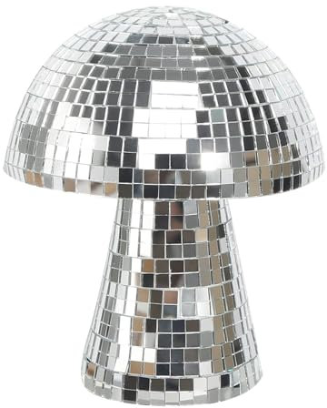 Pilz Discokugel, Discokugel Deko Silber Reflektor Glitzer Discokugel Deko, Spiegelkugel Glitzer Spiegel Kugel Glänzende Pilz Kugel für Heimdekorationen Bühnenrequisiten Partyartikel