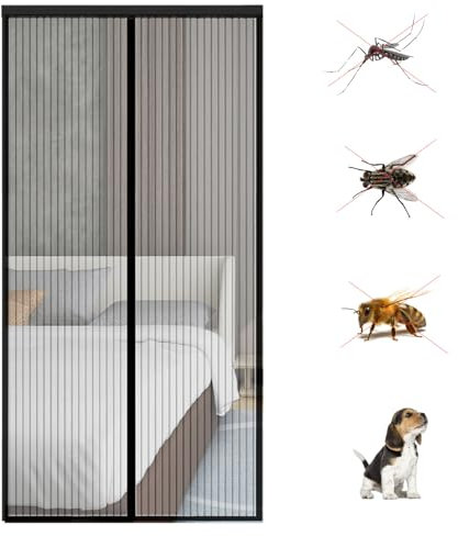 Zanzariera Magnetica per Porte 80x210CM,Tende Zanzariere con Calamita per Finestre,Rete Fine,si Chiude da Sola,Zanzariera Magnetica per Porte Finestra,Facile da Installare,per Balcone,Portefinestre