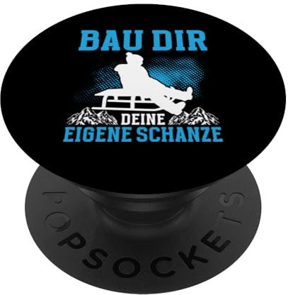 Schlittenfahren Im Schnee Spaß Rodeln Wintersport Schlitten PopSockets mit austauschbarem PopGrip